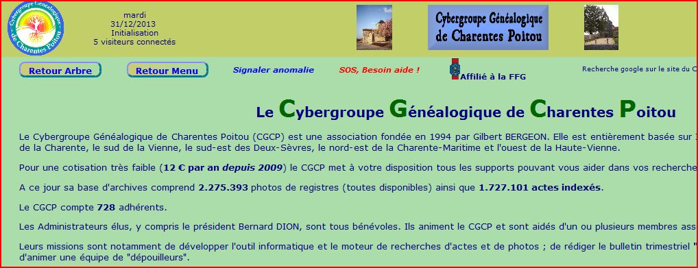 Nombres d'acte au 31 dcembre 2013